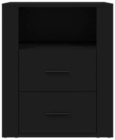 Mesa de cabeceira 50x36x60 cm derivados de madeira preto