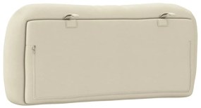 Almofadão de cabeceira 90 cm tecido creme