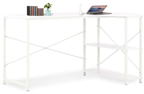 vidaXL Secretária de computador 120x72x70 cm branco