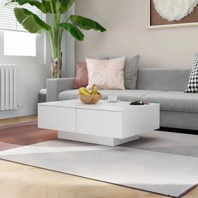 Mesa de centro 90x60x31 cm contraplacado branco