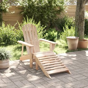 vidaXL Cadeira adirondack com otomana madeira de abeto maciça