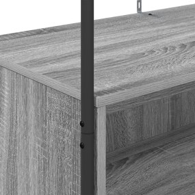 Cabideiro com Prateleiras Cinza Sonoma 100x44x160 cm