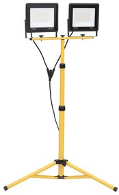 Projetor c/ iluminação LED e tripé 2x100 W branco frio