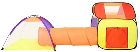 Tenda de brincar infantil com 250 bolas 338x123x111 cm multicor