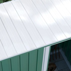 Casetta Verde Chiaro – Abrigo de Jardim Metálico 1,5 m² com Porta de C