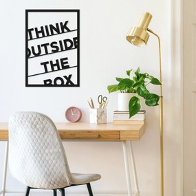 Acessório de Parede Decorativo Think Outside The Box – Preto – 35 x 50