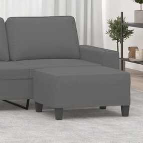 vidaXL Apoio de pés 70x55x41 cm tecido de microfibra cinzento-escuro