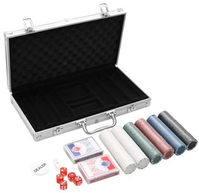 vidaXL Conjunto de fichas de póquer 300 pcs 4 g