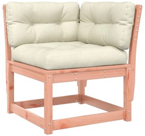 7 pcs conj. lounge jardim com almofadões madeira douglas maciça