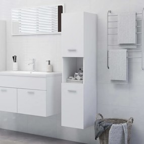 vidaXL Armário de casa de banho derivados de madeira branco