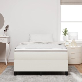 Cama Box Spring vidaXL Creme 120x200 cm Tecido de Corduroy