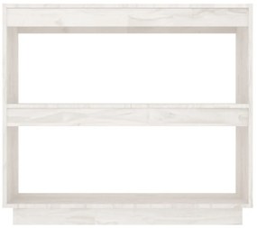 Estante 80x35x71 cm madeira de pinho maciça branco