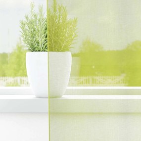 Cortinas de voile com aba 2 pcs verde-maçã