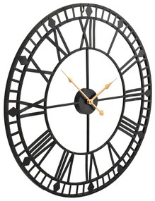 Relógio de parede vintage c/ movimento quartzo metal 60 cm XXL