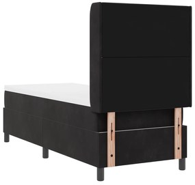 Cama Box Spring vidaXL com Colchão e LED Preto 80x200 cm Veludo