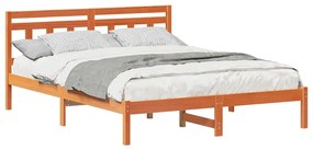 Estrutura da Cama Castanho 160 x 200 cm Madeira de pinho maciça