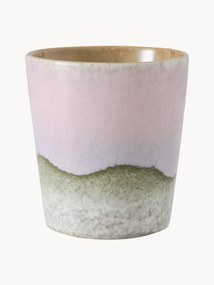 Caneca pintada à mão com vidrado reativo 70's