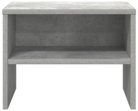 Mesa-de-cabeceira 40x30x30 cm contraplacado cinzento cimento