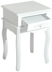 Mesa de Entrada ou Mesa de Cabeceira com 1 Gaveta – MDF e Madeira de Paulóvnia – 40 x 35 x 60 cm