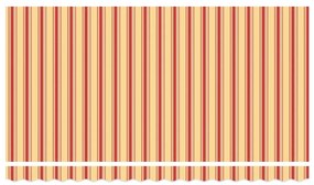 Toldo Retrátil Amarelo e Laranja e Branco