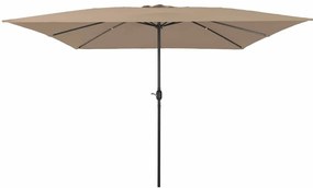 Parasol de Jardim Quadrado vidaXL 295x245 cm Taupe