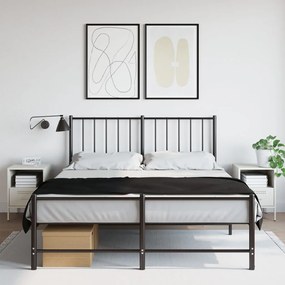 vidaXL Mesas de cabeceira 2 pcs 36x39x50,5 cm aço branco
