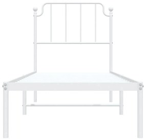 Estrutura de cama sem colchão com cabeceira 75x190 cm branco