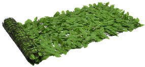 Tela de varanda com folhas verdes 200x75 cm