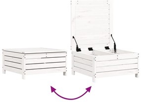 8 pcs conjunto sofás de jardim pinho maciço branco