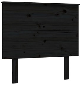 Estrutura de cama com cabeceira 90x200 cm madeira maciça preto