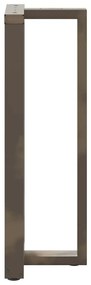 Pés de mesa de bar em forma de T, 2 peças, preto, 50x35x(110-111) cm,