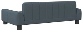 Sofá infantil 90x53x30 cm tecido cinzento-escuro