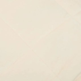 Manta pesada 9 kg 200x220 cm tecido creme-claro