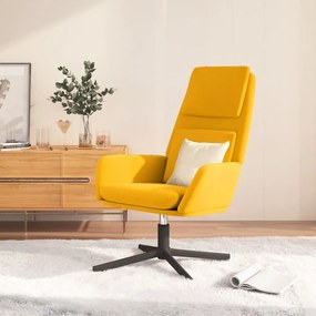 341347 vidaXL Cadeira de descanso veludo amarelo mostarda