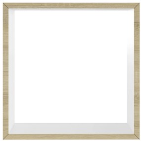 Prateleiras parede forma de cubo 3pcs cm branco/carvalho sonoma