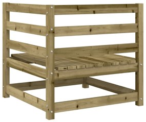 9 pcs conjunto sofás jardim madeira de pinho impregnada