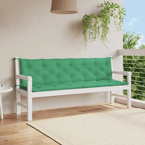 vidaXL Almofadão banco jardim 200x(50+50)x7cm tecido oxford verde