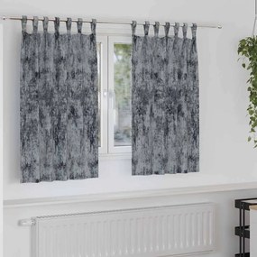 Cortinas de Veludo 2 pcs com Ilhós Cinza Prateado 140x140 cm