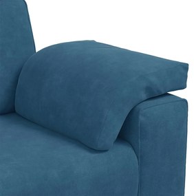 Sofá-luvas 120 cm veludo azul