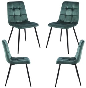 Pack 4 Cadeiras Stuhl Veludo - Verde