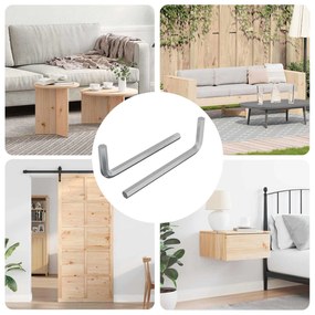 vidaXL Chave Hexagonal 2 pcs Prateado 32 x 86 mm Aço