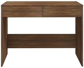 Secretária 101x50x76,5cm derivados de madeira carvalho castanho