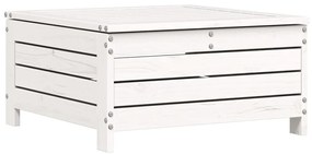 6 pcs conjunto sofás de jardim madeira de pinho maciça branco