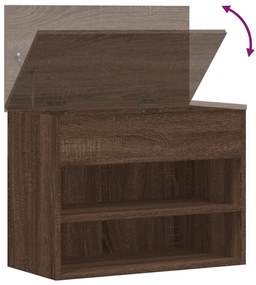 Banco sapateira 60x30x45cm derivados madeira carvalho castanho