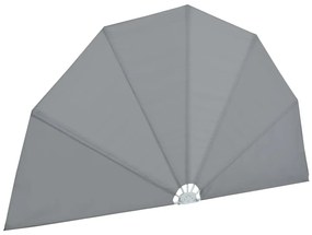 Toldo lateral dobrável para terraço 200 cm cinzento