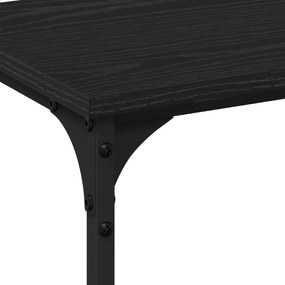 Mesa de Console Carvalho Preto 200x29x75 cm Madeira Engenheirada