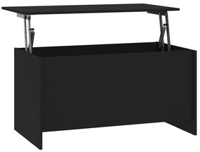 Mesa de centro 102x55,5x52,5 cm madeira processada preto