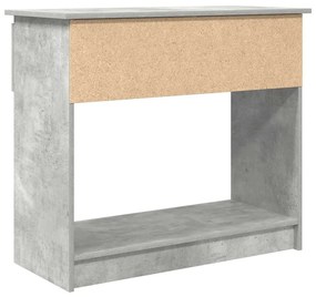 Mesa consola com gavetas 85,5x38,5x74,5 cm cinzento cimento