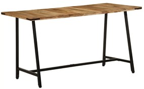 Mesa de jantar 140x70x75 cm madeira de mangueira maciça