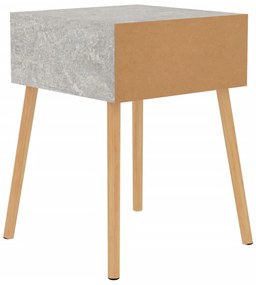 Mesas de cabeceira 2 pcs derivados madeira cinza cimento